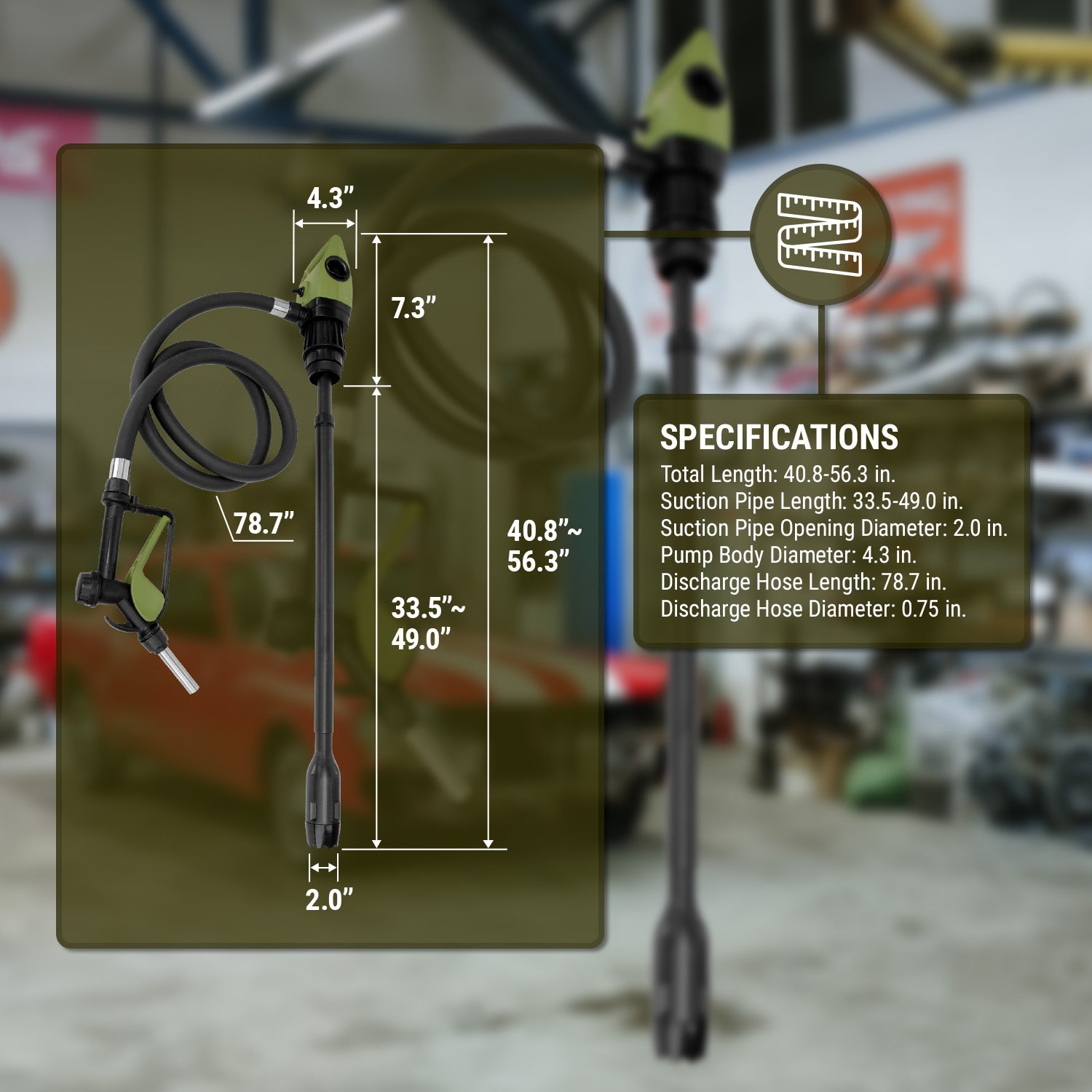 TREDRUMT Telescopic Electric Oil / Chemical Drum Pump - Image 4