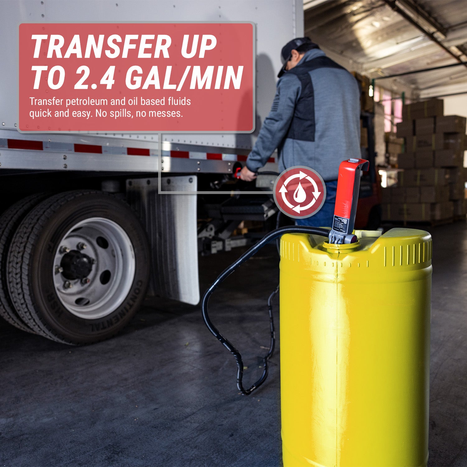 TREP01-TXL Telescopic Battery Powered Fuel Transfer Pump w/ 10 Foot Hose - Image 3