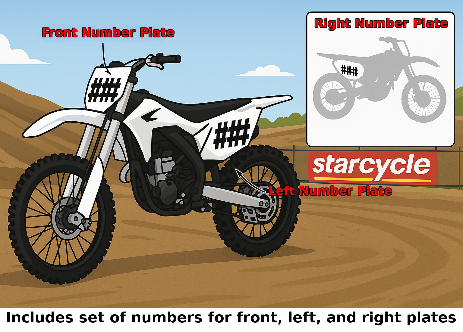 #5 4" Tall Black "Extreme" Stick-On Race Numbers - 3 Pack - Image 2