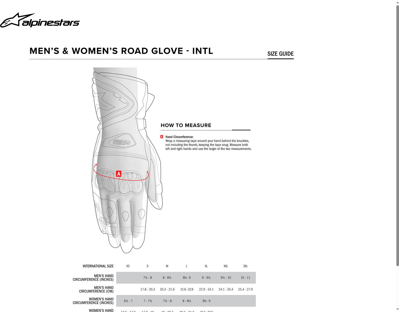 Alpinestars Copper Gloves Black Red Men's Large - Image 3