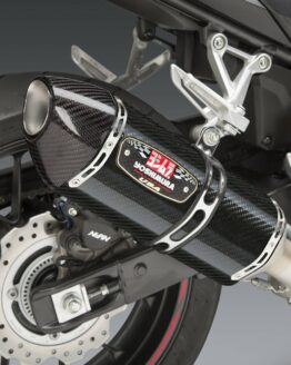 Yoshimura R-77 Slip-On Exhaust SS/CF For Honda CBR500R 2016-2021