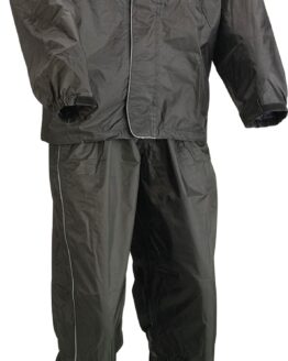 Z1R 2-Piece Rainsuit Black 2XL Waterproof Motorcycle Rain Gear