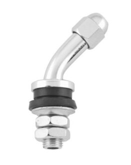 BikeMaster Valve Stem 45Deg Chrome Ea.