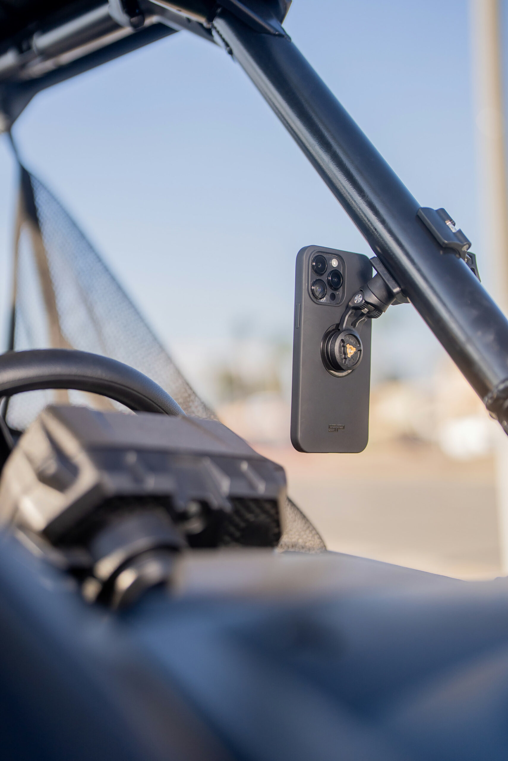 SP Connect Roll Cage Mount Phone Holder Black - Image 4