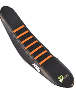 D'Cor Black Seat Cover w/ Orange Ribs Fits 2019 KTM SX/F XCF 125-450