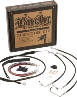 Extended Control Kit for 16" Ape Hangers Black ABS