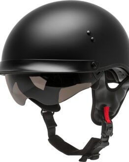 GMAX HH-65 Full Dressed Half Helmet Matte Black Medium