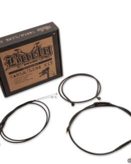 Burly Extended Black Control Cable Kit 8" Bars Fits 2007-2021 Harley XL