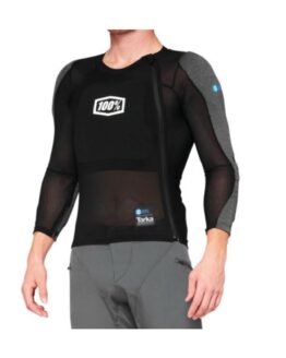 100% Tarka Long Sleeve Mesh Top Black 2XL