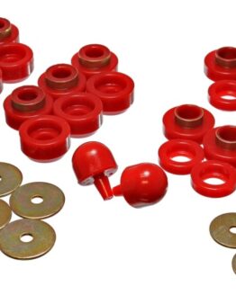 Energy Suspension Red Body Mount Set Fits 97-06 Jeep Wrangler YJ & TJ