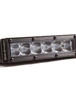 6 In LED Light Bar Single Row Straight SS6 - White Flood Light Bar (Single)