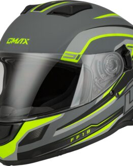 GMAX FF-18 Drift Full-Face Helmet Matte Grey/Hi-Viz Large