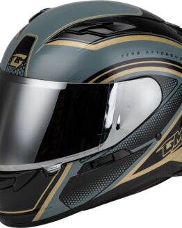 GMAX FF-98 Aftershock Helmet Gray/Gold Metallic Small DOT/ECE