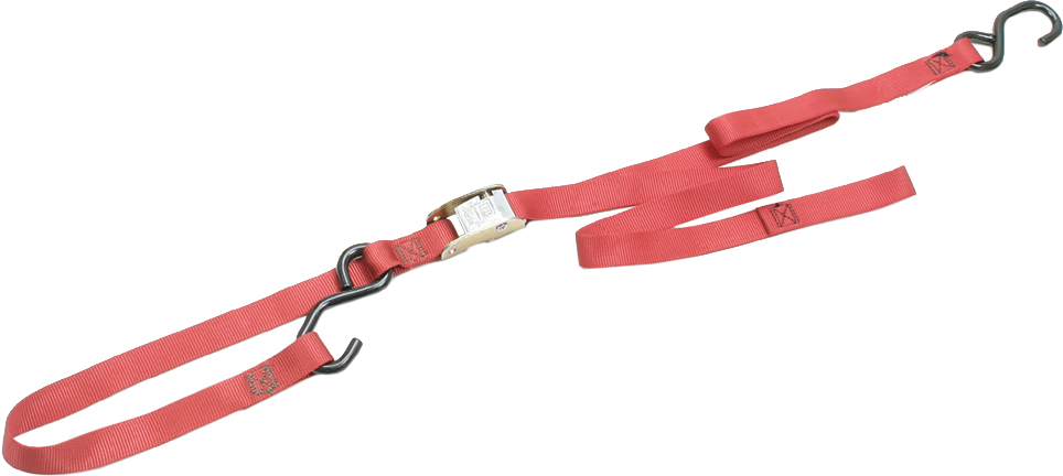 Red Classic Tie-Downs 66"x1" Pair - 1200lbs, Cam Buckle - Image 3