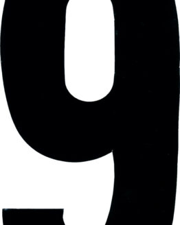 Dirt Digits 4in Black Extreme Stick-On Race Numbers #9 3-Pack