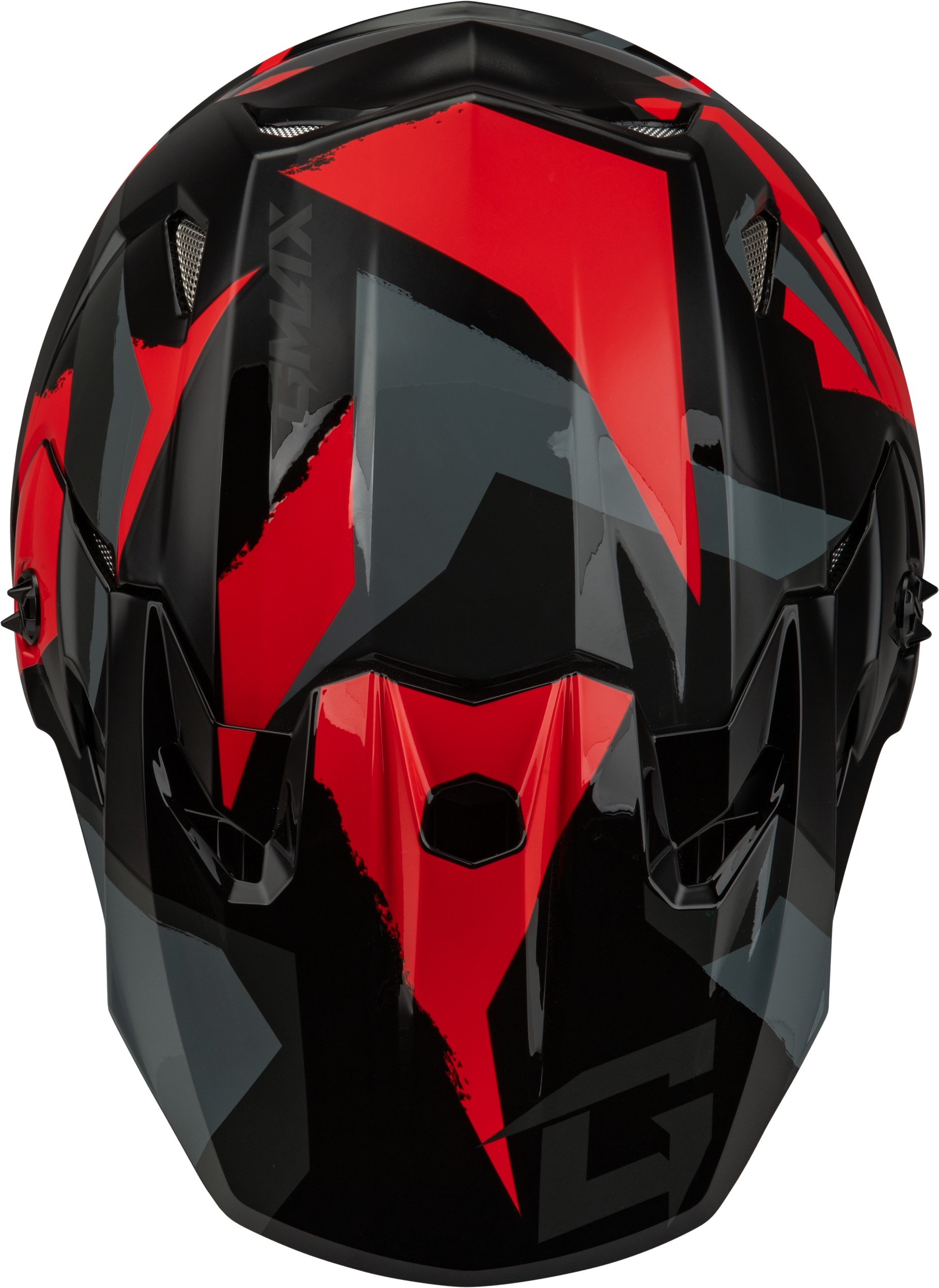 GMAX MX-96 Splinter Helmet Black/Red Small Offroad - Image 3