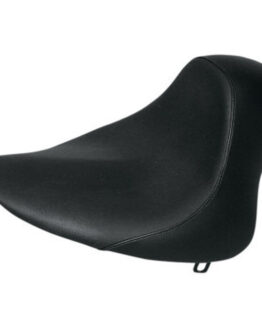 D. Gray Speed Cradle Solo Seat Low Black Leather/Vinyl Fits 84-99 Harley Softail
