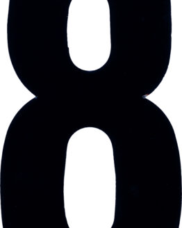 Dirt Digits 4" Black Extreme Stick-On Race Number #8, 3-Pack