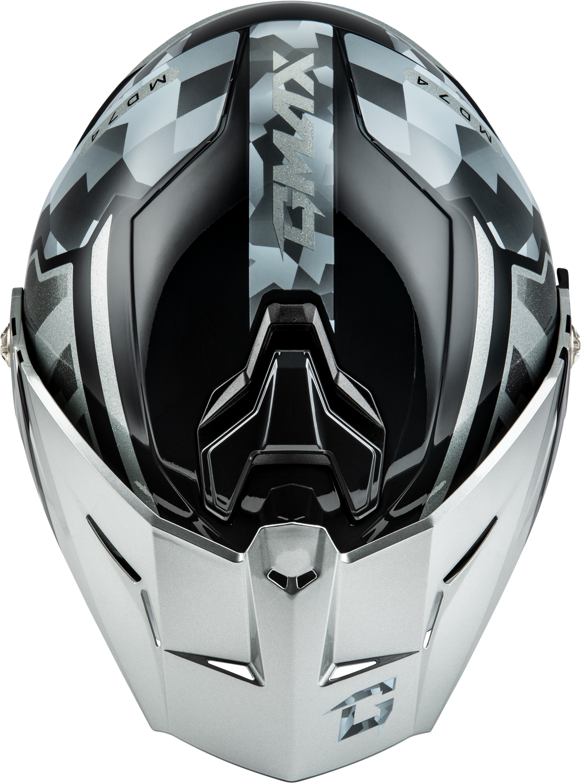 GMAX MD-74 Striker Modular Helmet Silver/Blue Metallic 3X-Large - Image 5
