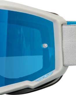Fly Racing Youth Zone Goggle Silver/Blue Dark Blue Mirror Lens