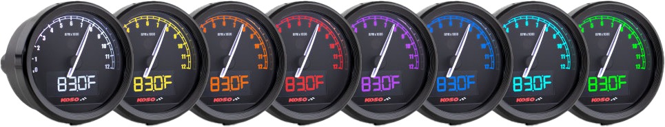 KOSO TNT-05R D60 Multifunction Tachometer and Gauge - Image 5