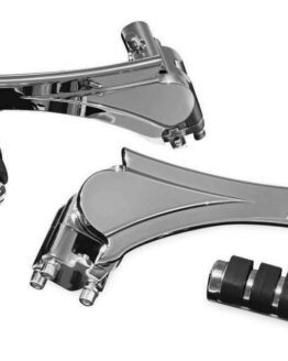 Kuryakyn Chrome Adjustable Passenger Pegs w/ Mounts Fits 2010+ FLH/FLT