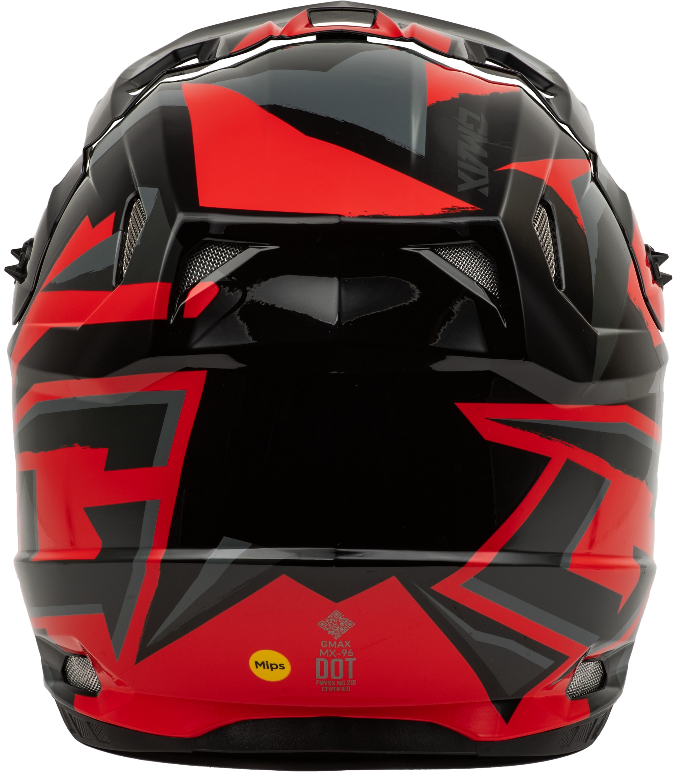 GMAX MX-96 Splinter Helmet Black/Red Small Offroad - Image 4