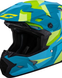 GMAX MX-96 Splinter Helmet Matte Blue/Green Large