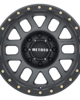 MR309 Grid 18x9 +18mm Offset 8x180 130.81mm CB Titanium/Black Street Loc Wheel