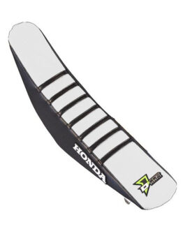 D'Cor Black/White Seat Cover w/ Black Ribs Fits 17-20 Honda CRF