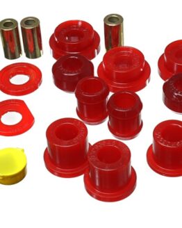 Red Rear Lower Trailing Arm & Knuckle Bushing Set Fits 06-11 Honda Civic