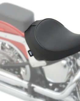 Smooth SR Leather Solo Seat Black Low 1-1/2"