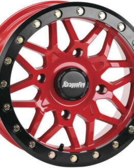 DragonFire Typhon Wheel 15x6 Red Machined 4/156 +40