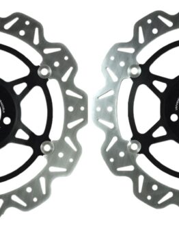 VEE Style Brake Rotors - Black Center Front Set