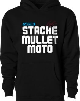 DBK Stache Mullet Moto Youth Hoodie Black Youth Large