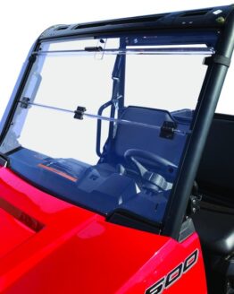 QuadBoss Windbreak Folding Windshield Clear Fits 17-21 Polaris Ranger 500
