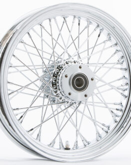 HardDrive Front 60 Spoke Chrome Wheel 16x3.5 FLT Hub 1" Axle