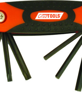 Folding Hex/Torx Key Set For H-D 5/32" 3/16" 1/4" 5/16" T25 T27 T40