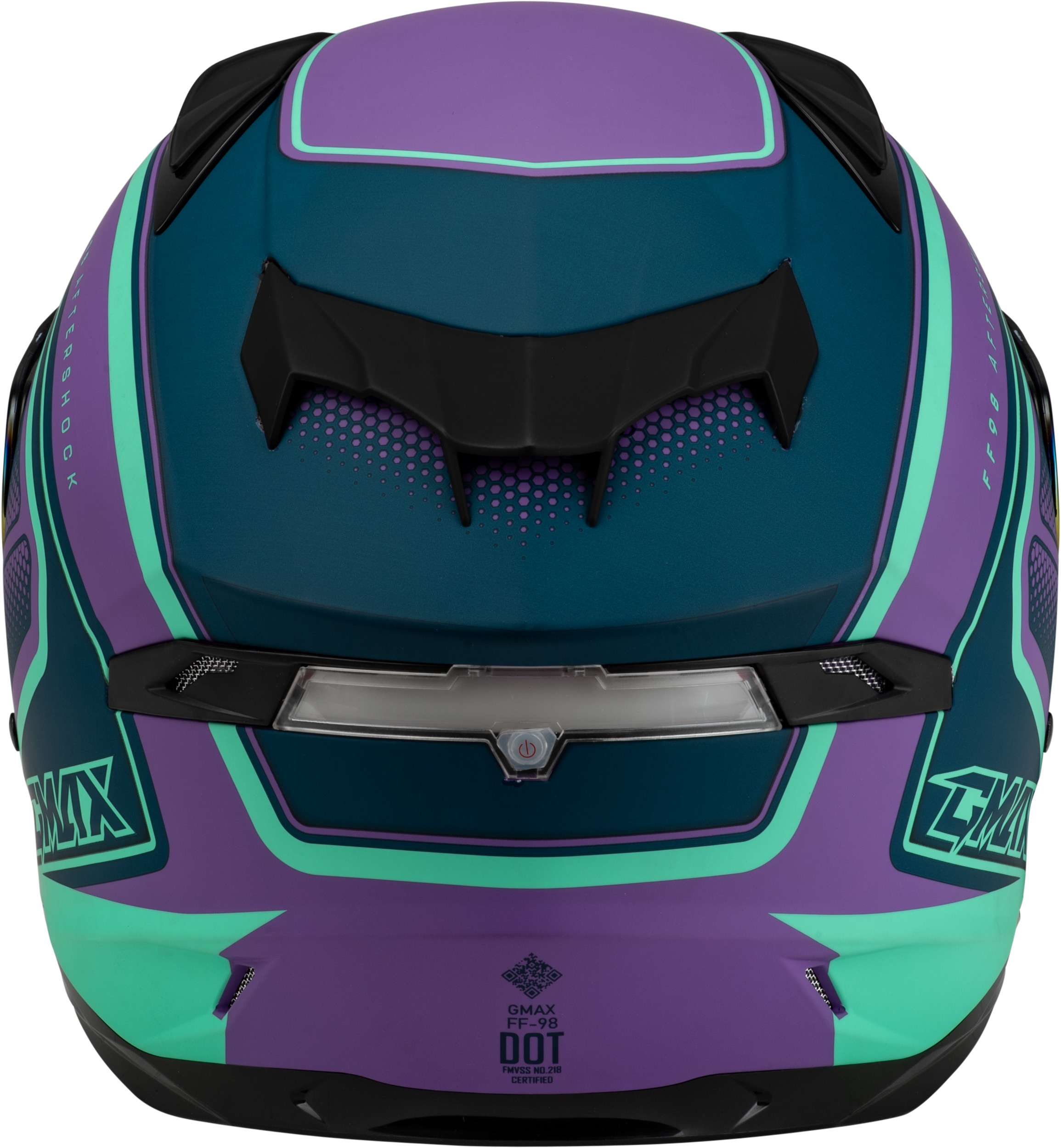 GMAX FF-98 Aftershock Helmet Matte Purple/Blue Small - Image 4