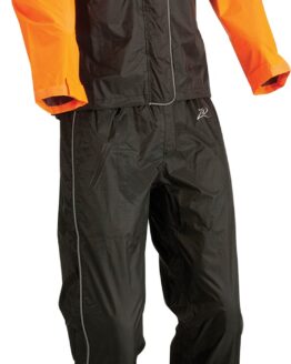 2-Piece Womens Rain Suit X-Large Black/Orange