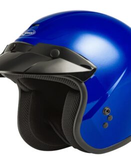GMAX Youth OF-2Y Open Face Helmet Blue Gloss Youth Small