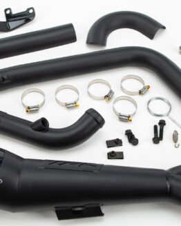 Black 2-Into-1 Shorty Turnout Full Exhaust