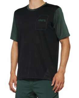 100% Men's Ridecamp Jersey Black/Green Md