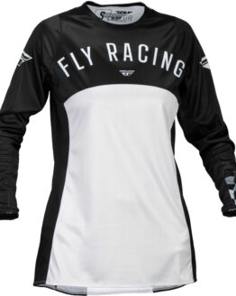 Fly Racing Women's Lite Jersey Black/Light Grey 2X-Large