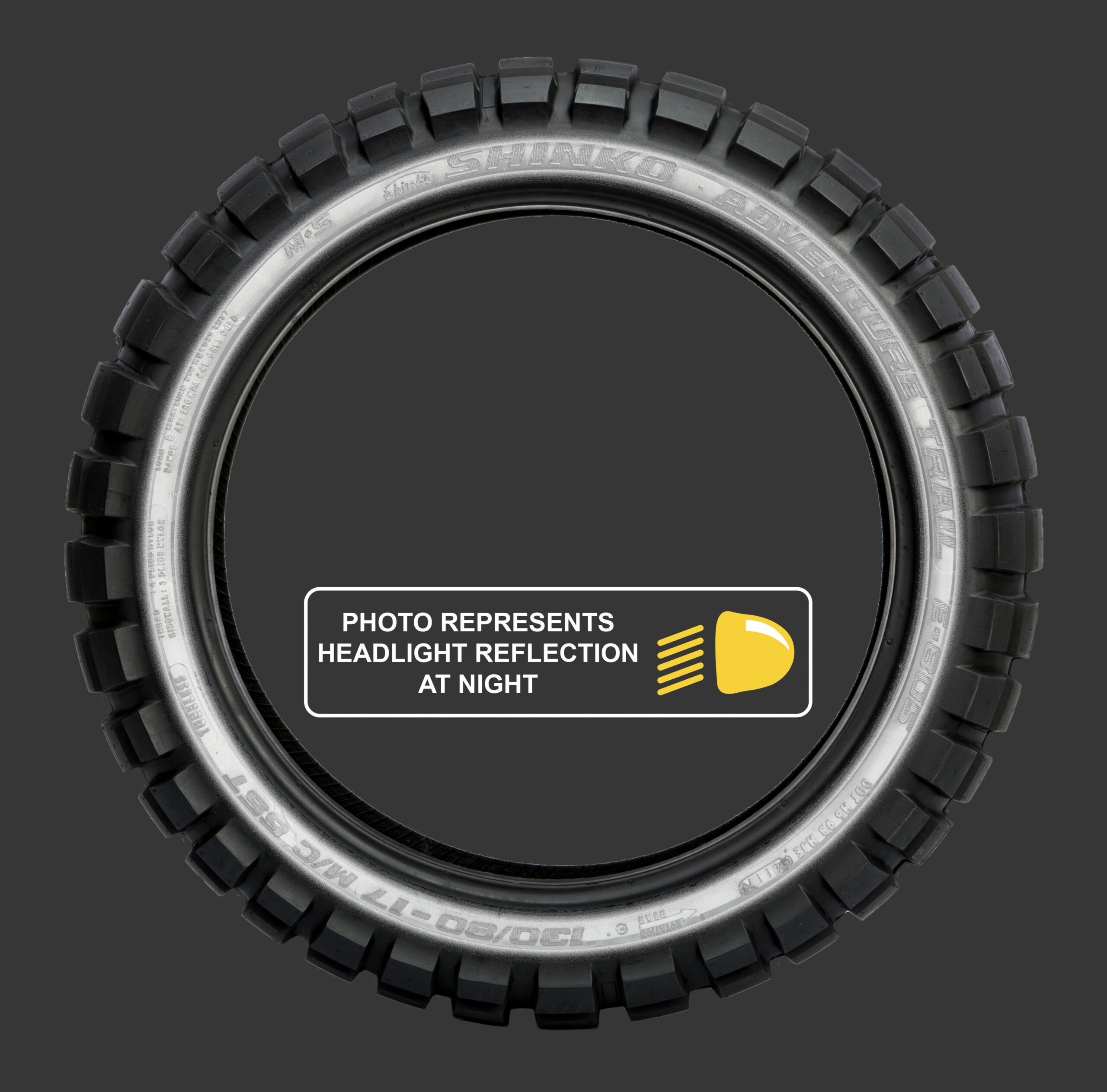 E805 Reflector Tire 150/70B18 70Q BELTED BIAS Rear Adventure Trail Series - Image 6