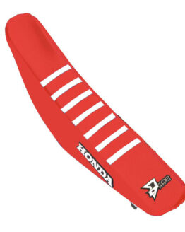 D'Cor Seat Cover Geico Red/White w/Ribs Fits 13-17 Honda CRF