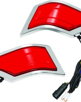 Kuryakyn Tracer Tour-Pak Rear Lights Chrome Red Lens