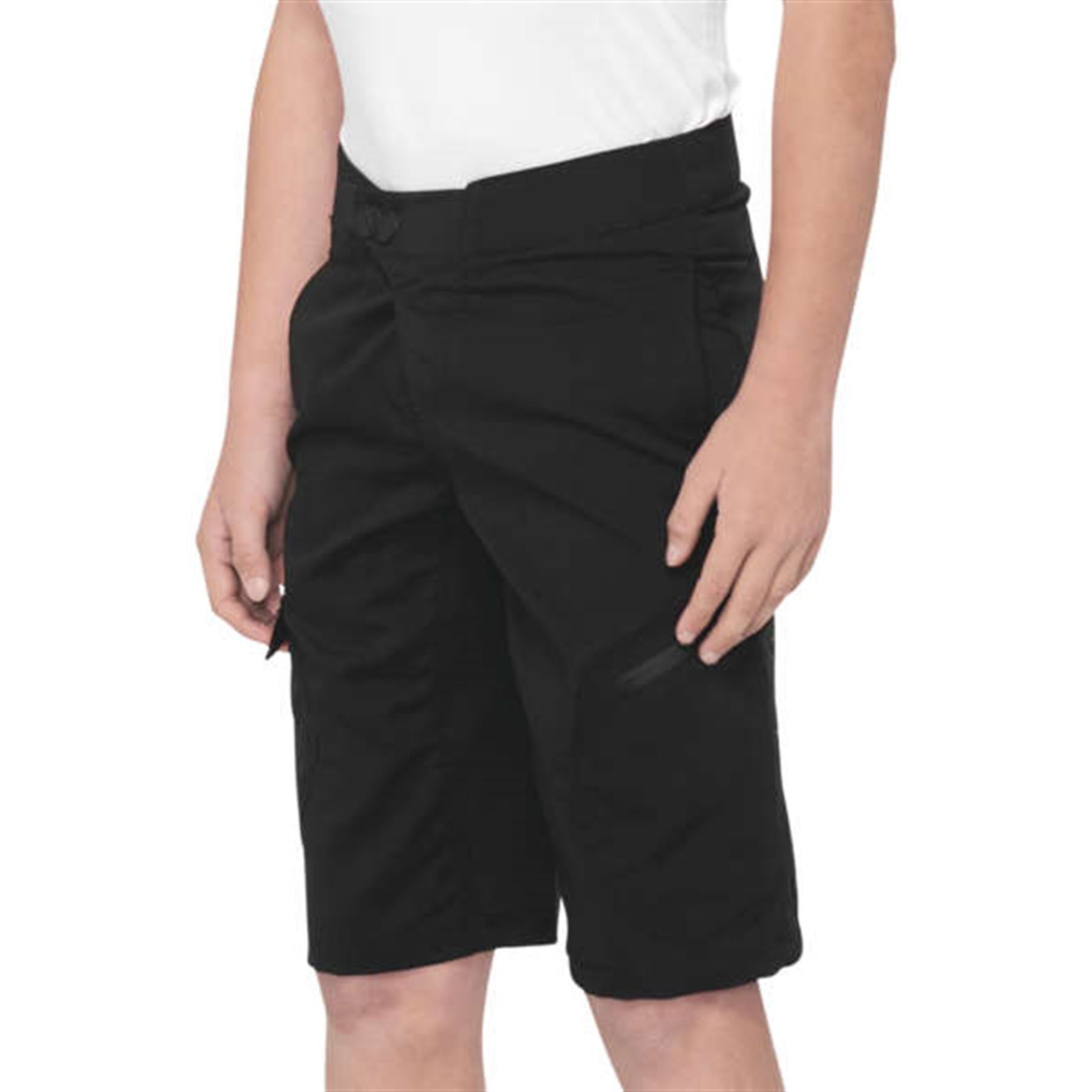 100% Ridecamp Shorts Black Y22 - MPN 47901-001-22 - Image 3