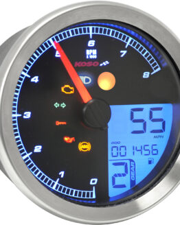 Silver Bezel Tnt-B Multi-function Speedo & Tach Gauge