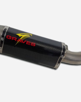 Graves Slip-On Carbon Fiber Exhaust Black Fits 19-20 ZX6R